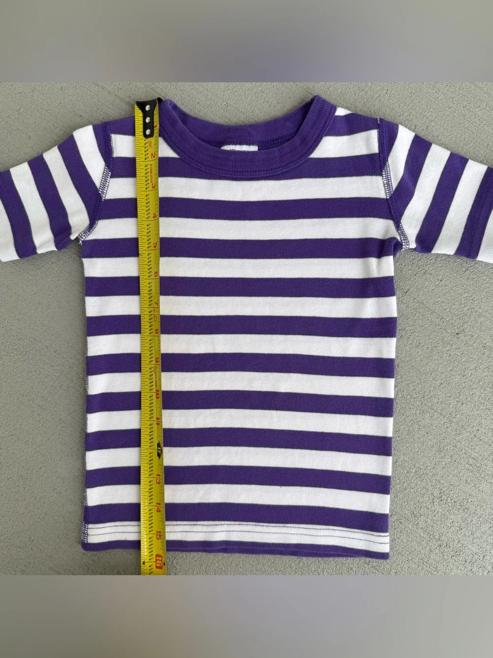 Hanna Andersson PJs Kids 4 100% Organic Cotton Purple White Striped Short Johns